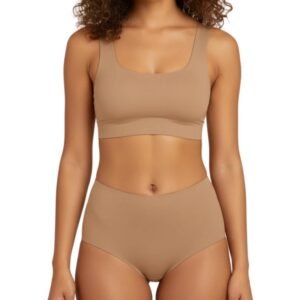 soft laser cut bra set nude beige women Pakistan
