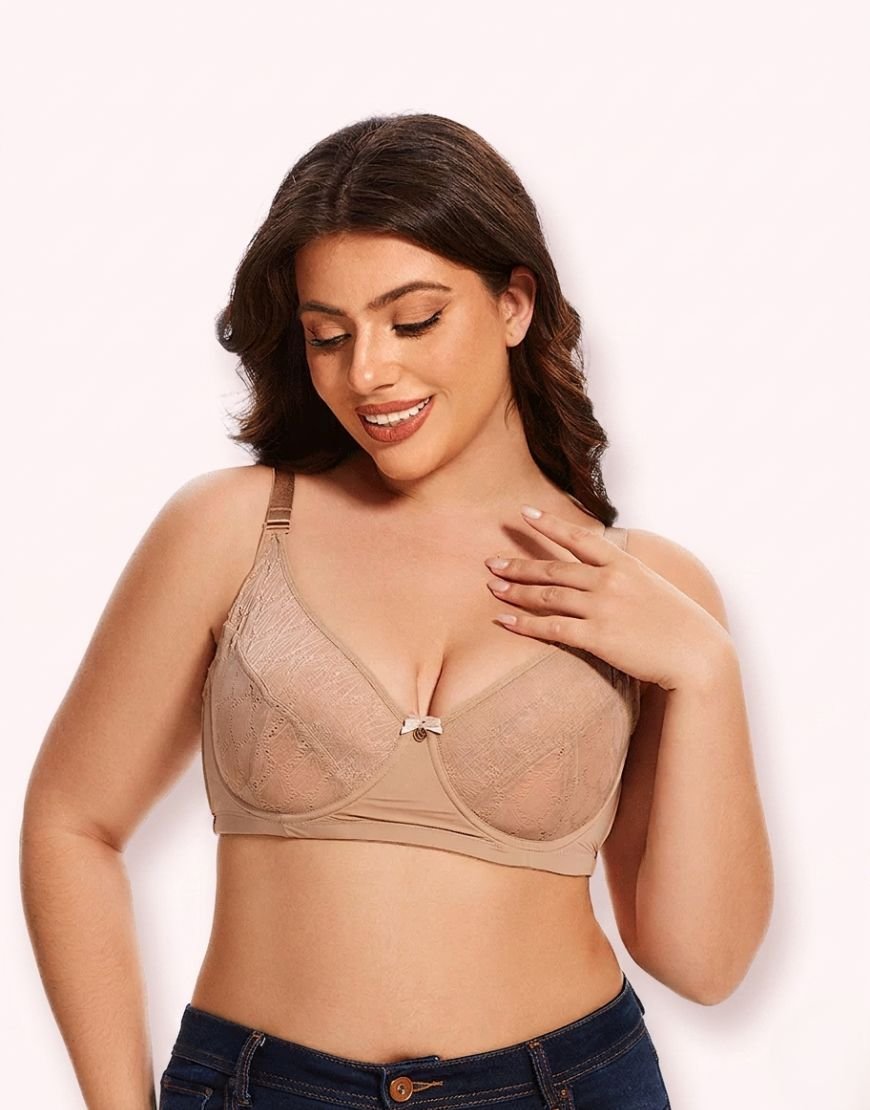 Focus Keyword: Curvy All over lace cup double layered wired Bra