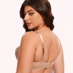 Curvy Cut & Sew Lace Neckline Double Layer Wired Bra