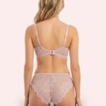 Rose mauve padded wired lingerie set with floral lace by LoftyComfort
