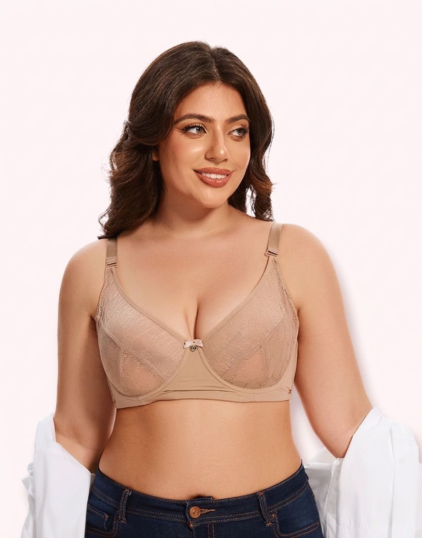 Focus Keyword: Curvy All over lace cup double layered wired Bra