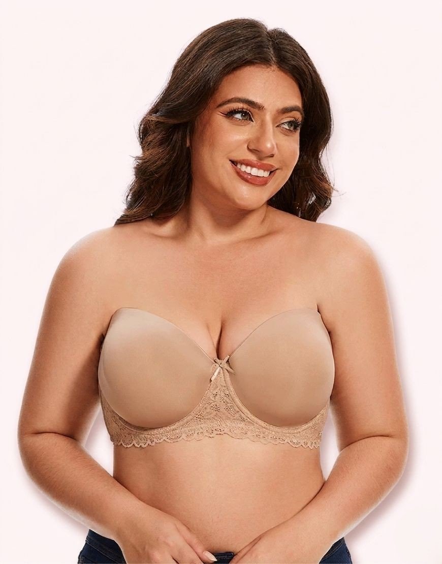 Curvy Lightly Padded Strapless Wired Bra