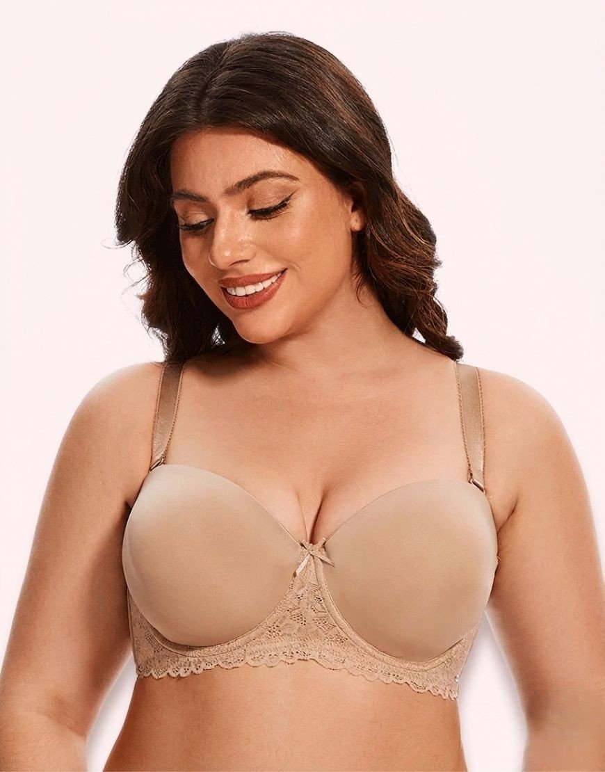 Curvy Lightly Padded Strapless Wired Bra