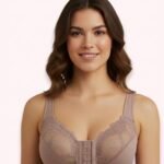 front-closure bra with floral lace by LoftyComfort