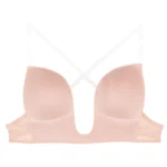 Deep Plunge Push-UP Strappy Back Wired Bra