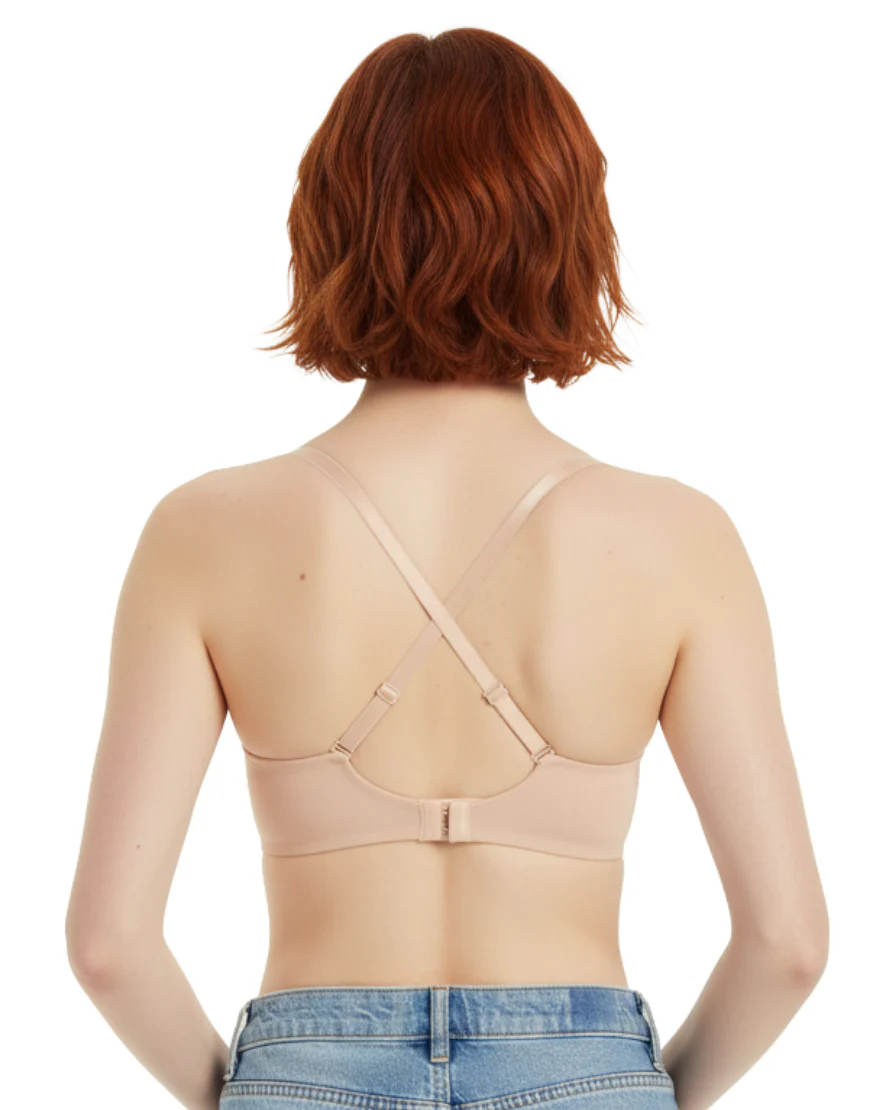 Deep Plunge Push-UP Strappy Back Wired Bra