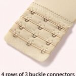 Close-up of the 4 rows of 3 buckle connectors on the Multi-Way Deep V Strapless Bra.