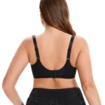 Curvy Double Layered Minimizer Wired Bra Black