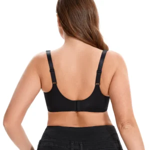 Curvy Double Layered Minimizer Wired Bra Black