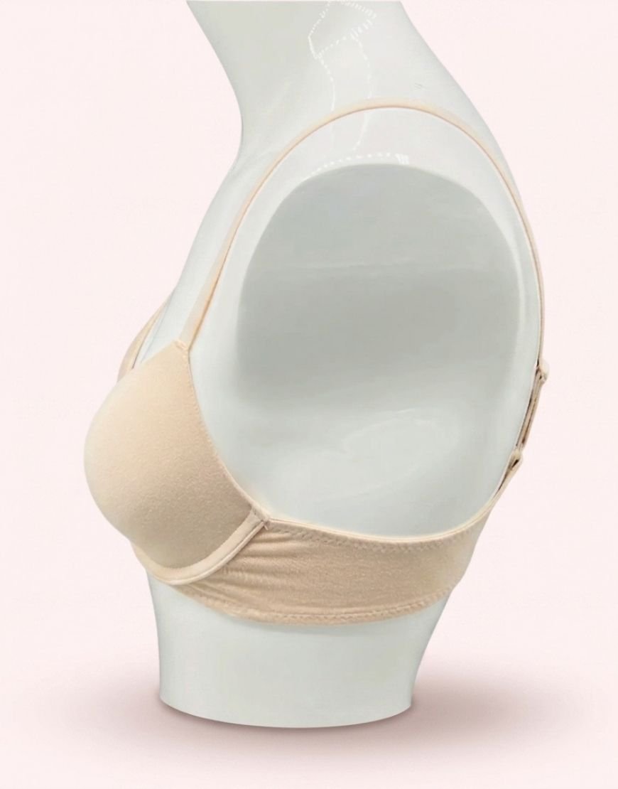 Deep Plung Lightly Padded Wired Cotton T-Shirt Bra