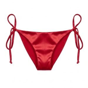 Red Satin Lace Babydoll Lingerie Set