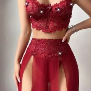 Red Lace Lingerie Set