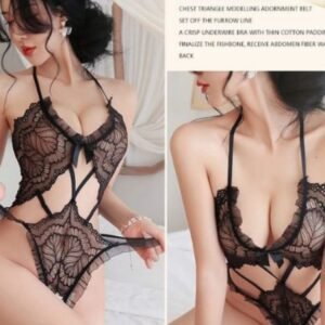 Black Lace Sexy Bodysuit Lingerie