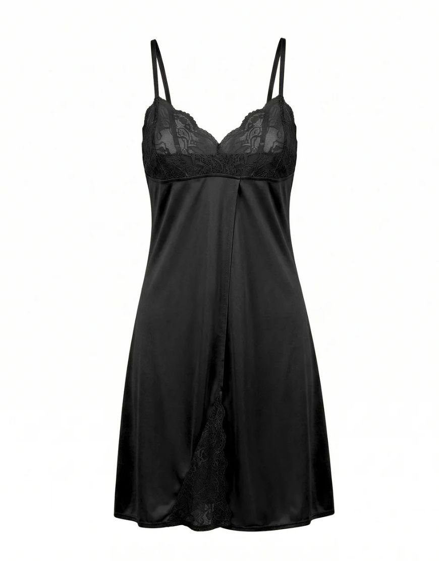 Satin Lace Lingerie Set