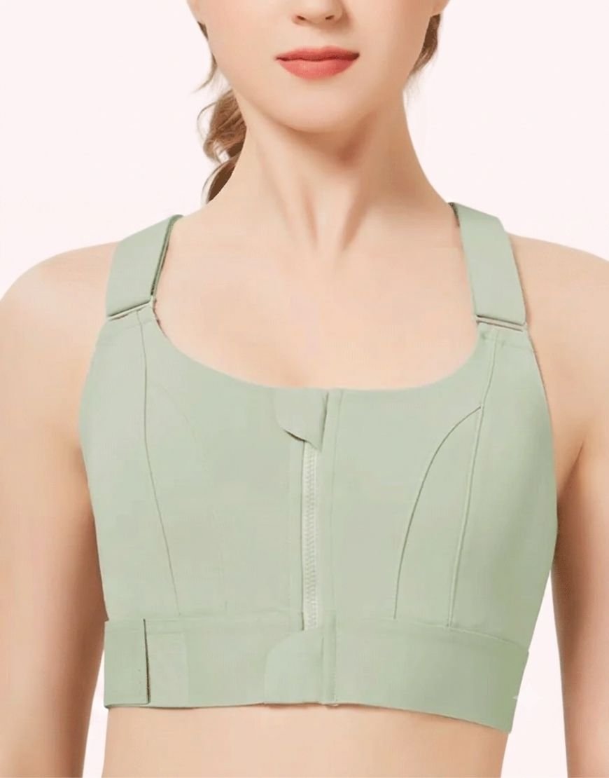 Front Zipper Sports Bra