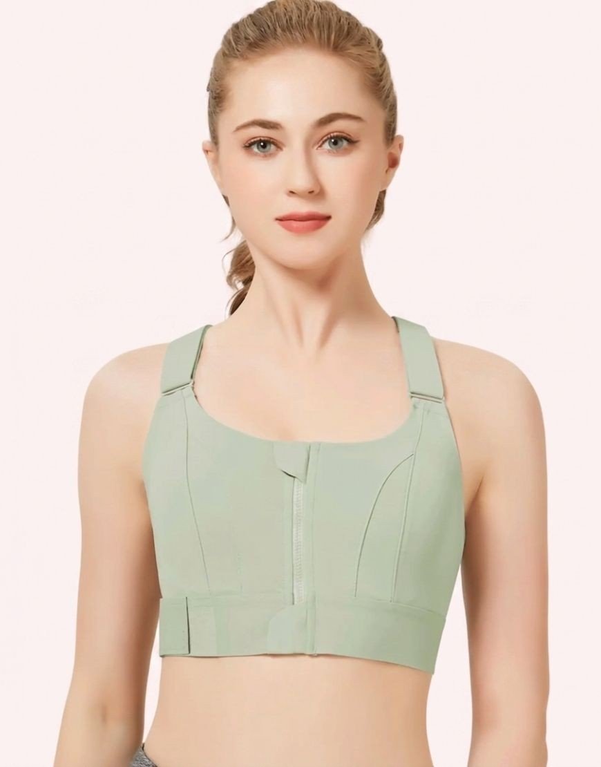 Front Zipper Sports Bra