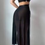 Black Faux Leather Lingerie Set