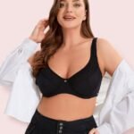Curvy Double Layered Minimizer Wired Bra Black