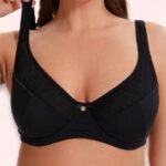 Curvy Double Layered Minimizer Wired Bra Black