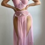 Sheer Pearl Chain Lingerie Set