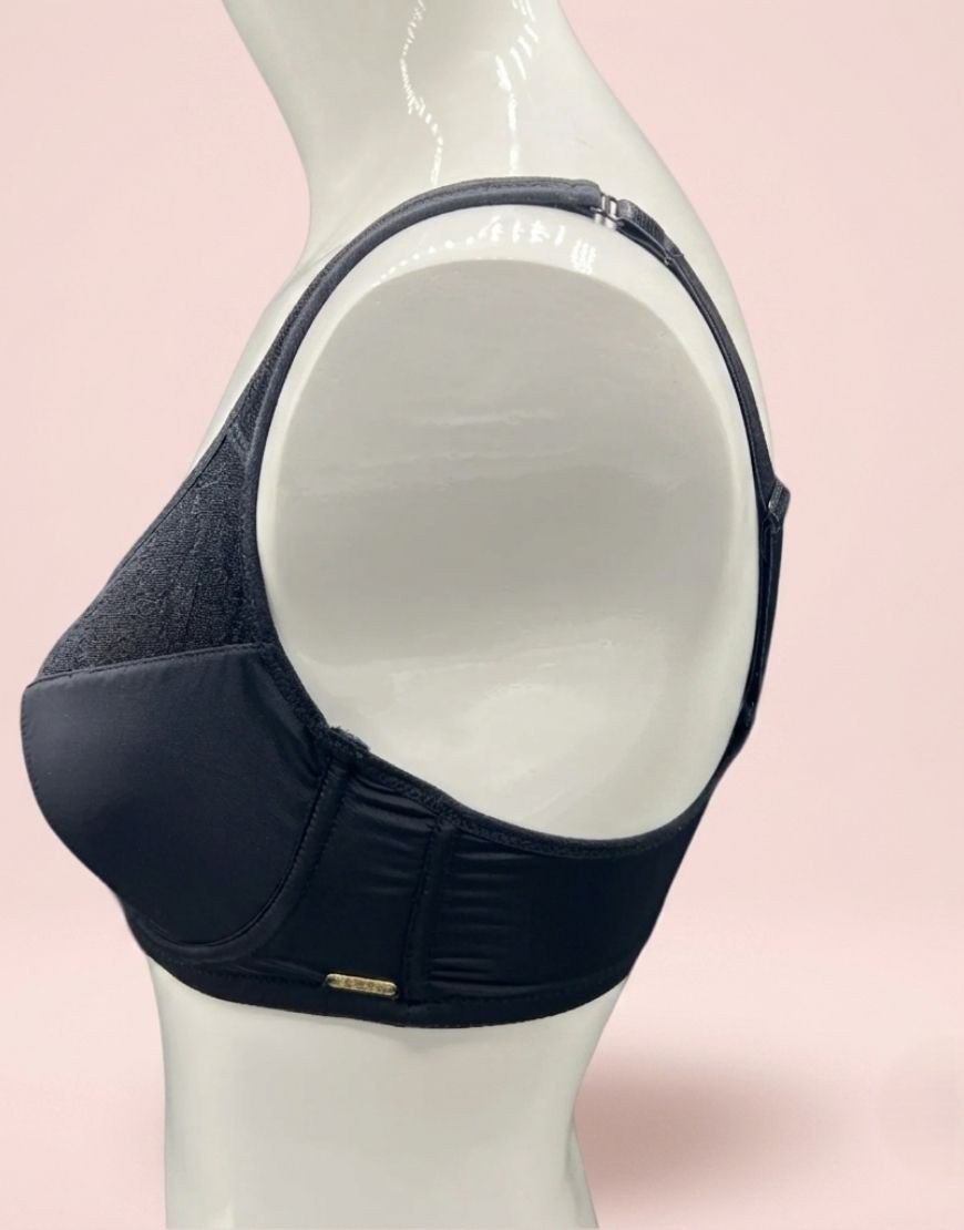 Curvy Double Layered Minimizer Wired BraBlack