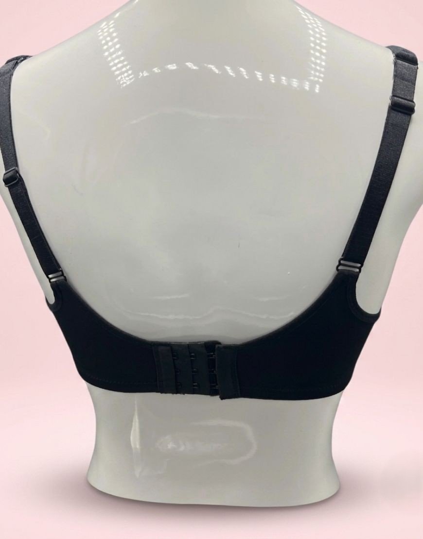 Curvy Double Layered Minimizer Wired Bra Black
