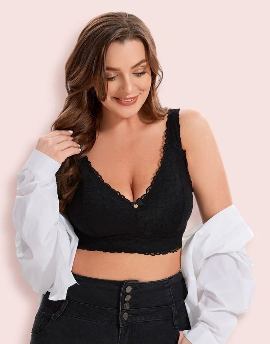 Curvy Double Layered Minimizer Lace Bra