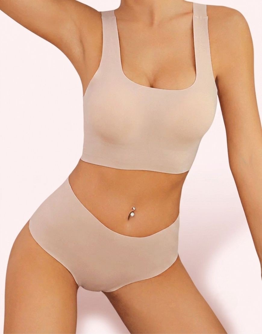 Seamless Skin Comfort Wire-Free Bra Set