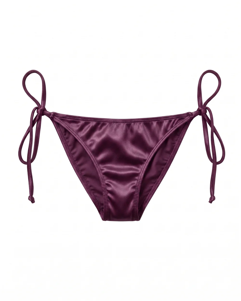 Purple Satin Lace Babydoll Lingerie Set