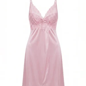 Satin Lace Babydoll Lingerie Set