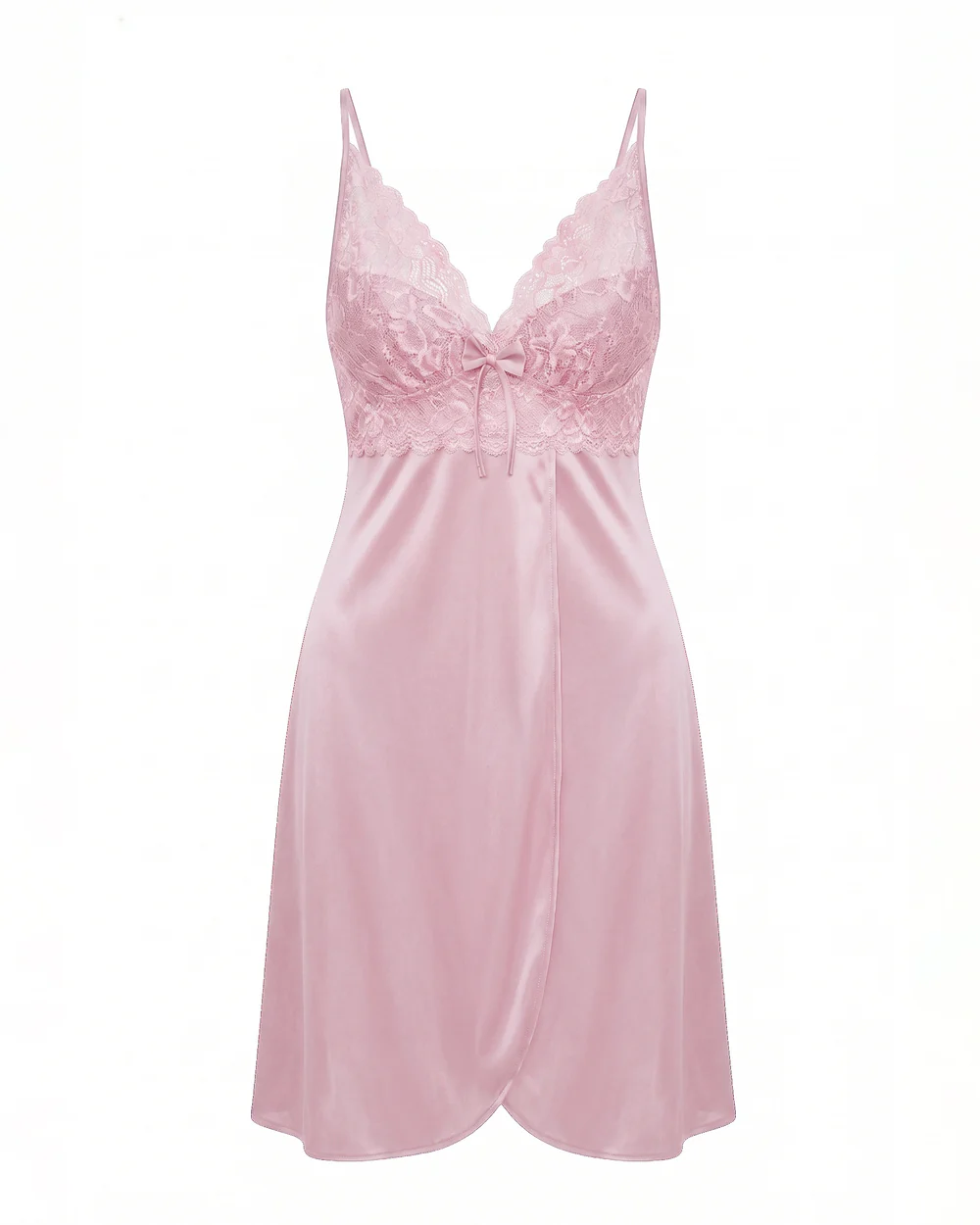 Satin Lace Babydoll Lingerie Set